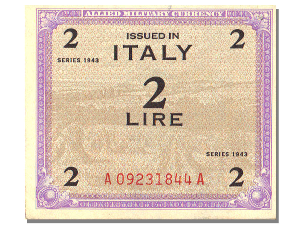 Italy, 2 Lire, 1943, KM #M11b, AU(55-58), A