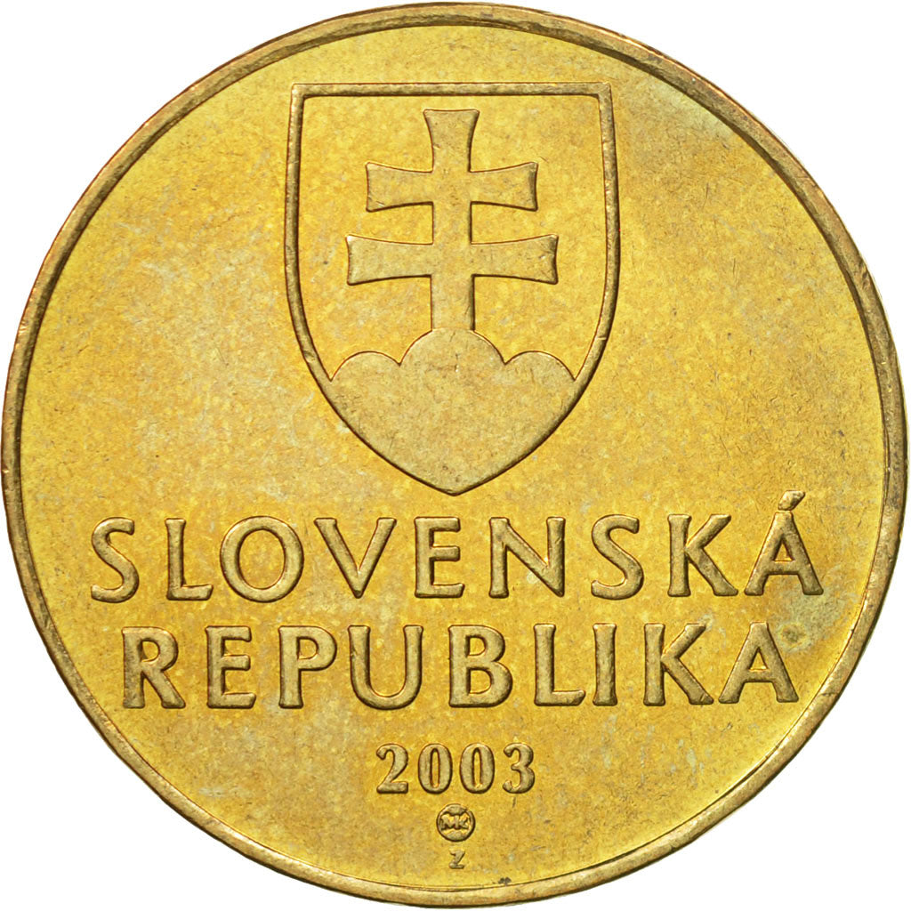 Munten, Slowakije, 10 Koruna, 2003, ZF+, Aluminum-Bronze, KM:11