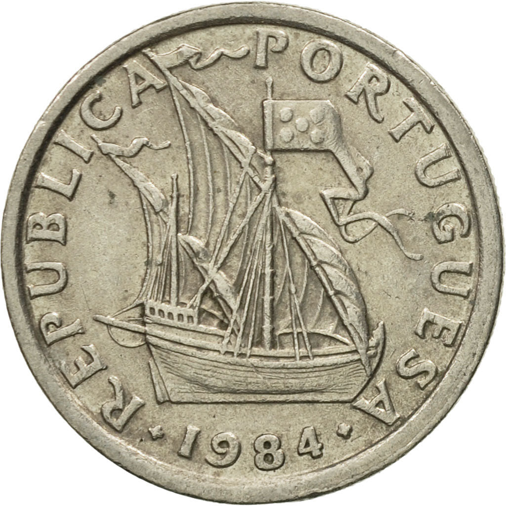 Munten, Portugal, 2-1/2 Escudos, 1984, ZF+, Copper-nickel, KM:590