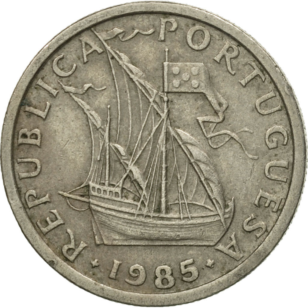 Munten, Portugal, 2-1/2 Escudos, 1985, ZF+, Copper-nickel, KM:590