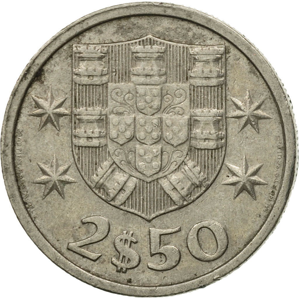 Munten, Portugal, 2-1/2 Escudos, 1983, FR+, Copper-nickel, KM:590