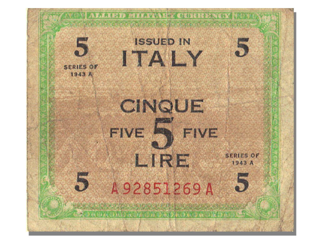 Italy, 5 Lire, 1943, VF(20-25)