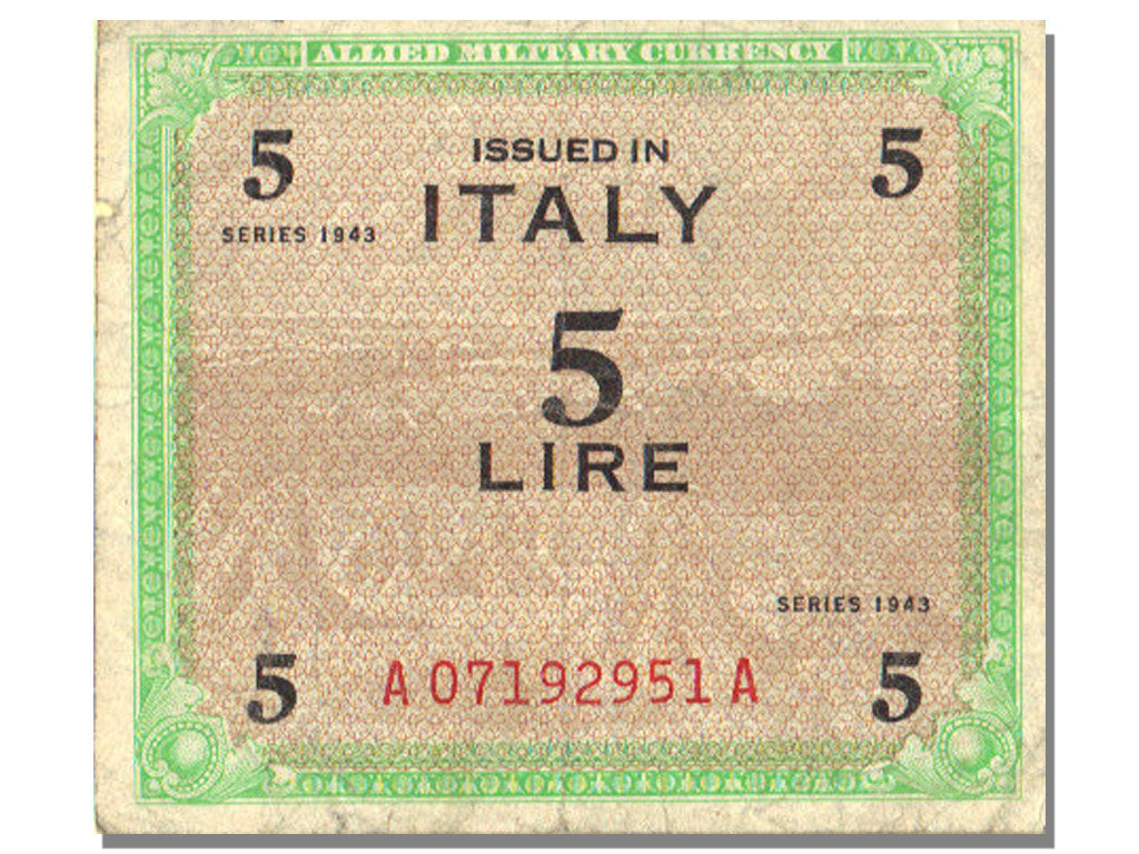 Italy, 5 Lire, 1943, KM #M12b, VF(20-25), A