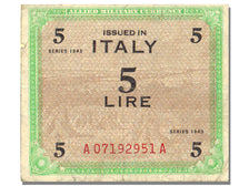 Italy, 5 Lire, 1943, KM #M12b, VF(20-25), A