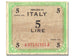 Italy, 5 Lire, 1943, KM #M12b, VF(20-25), A