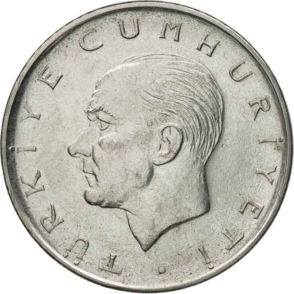 Coin, Turkey, Lira, 1975, EF(40-45), Stainless Steel, KM:889a.2