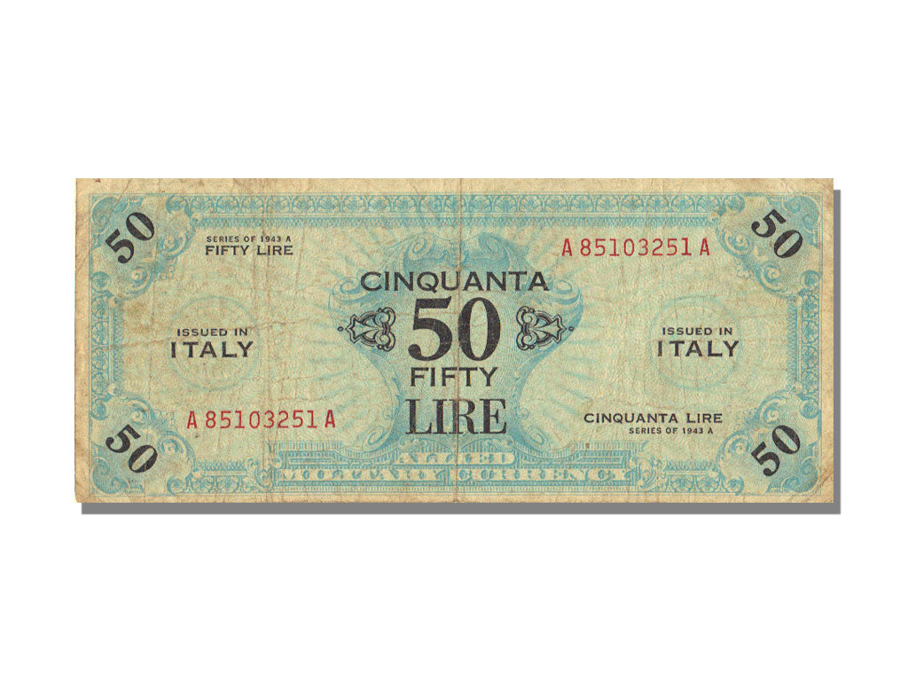 Italy, 50 Lire, 1943, KM #M20a, EF(40-45), A