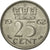 Munten, Nederland, Juliana, 25 Cents, 1962, ZF, Nickel, KM:183
