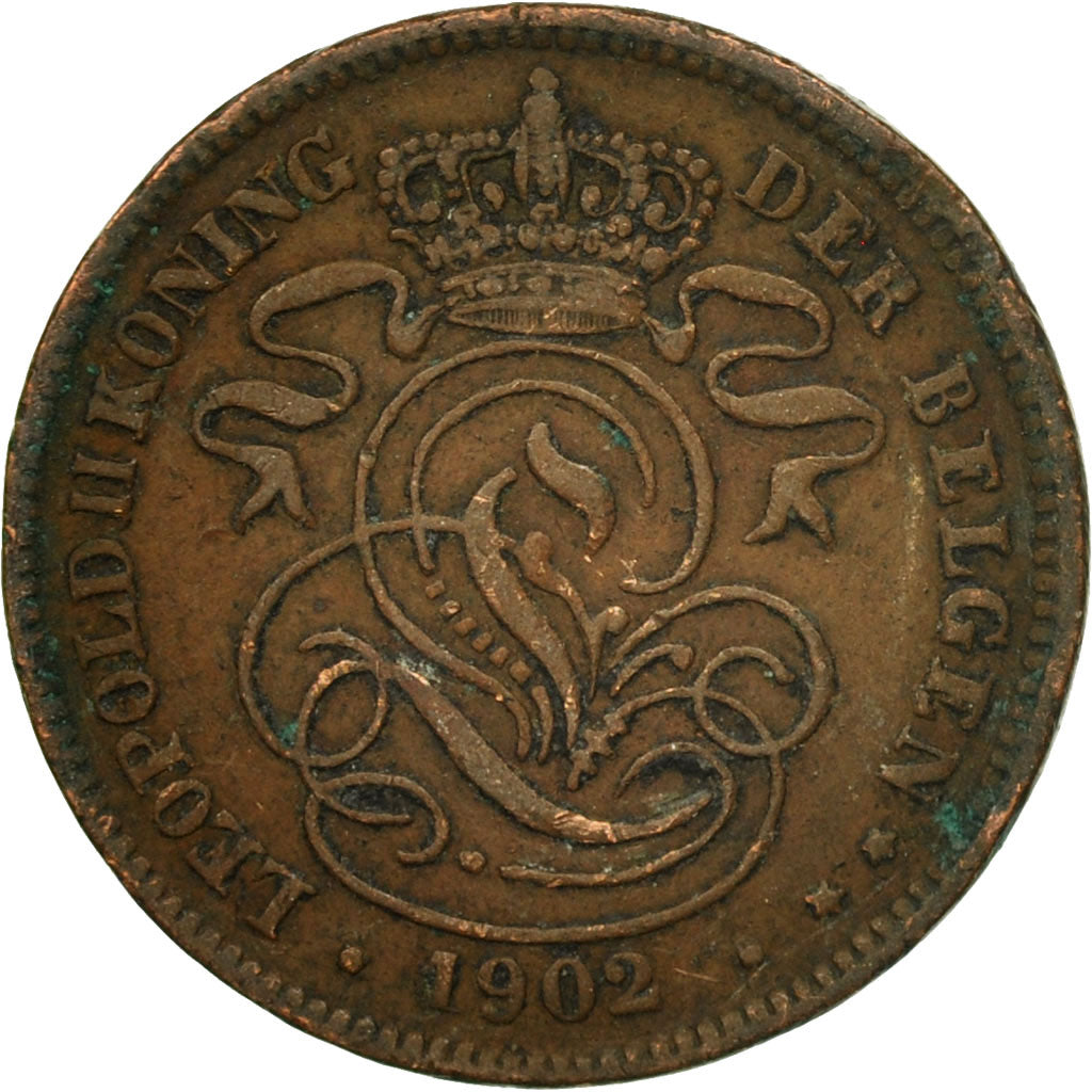 Moneta, Belgio, 2 Centimes, 1902, B+, Rame, KM:36