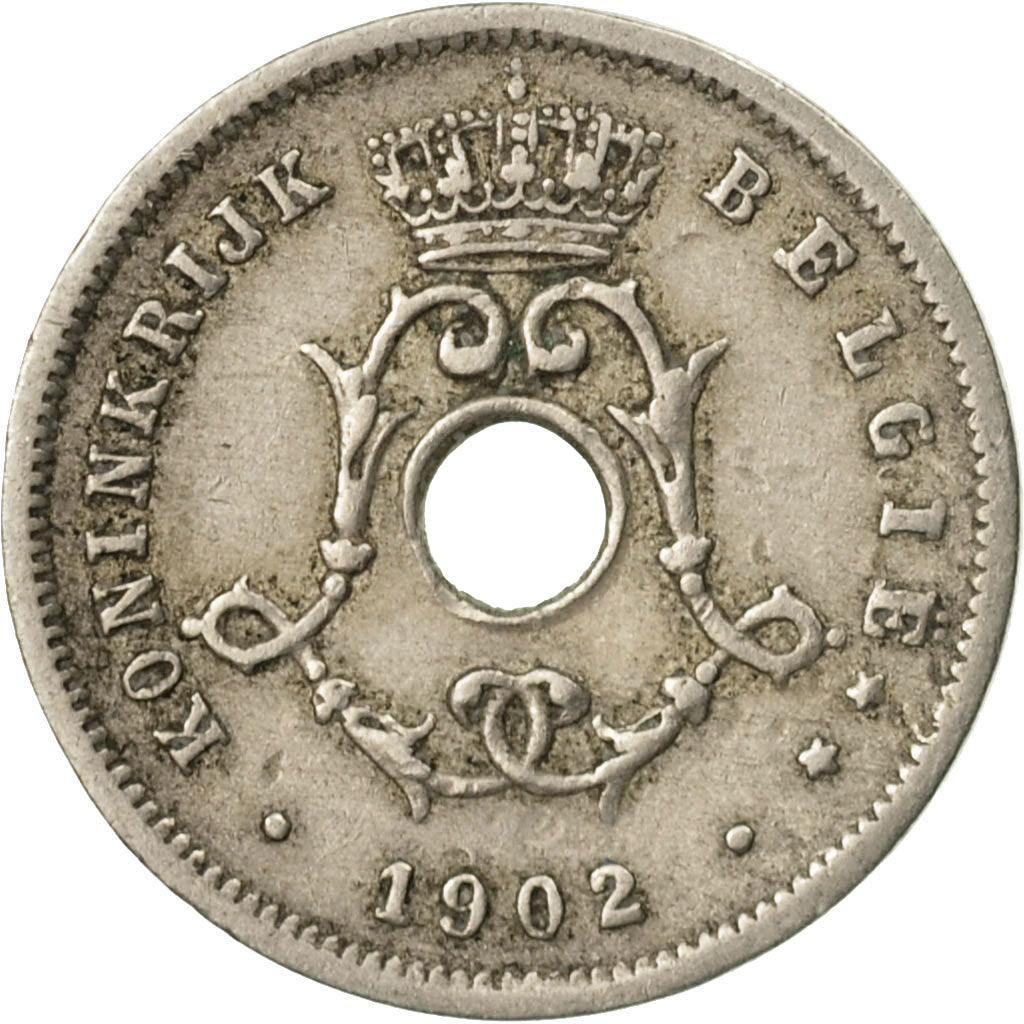 Coin, Belgium, 5 Centimes, 1902, EF(40-45), Copper-nickel, KM:47