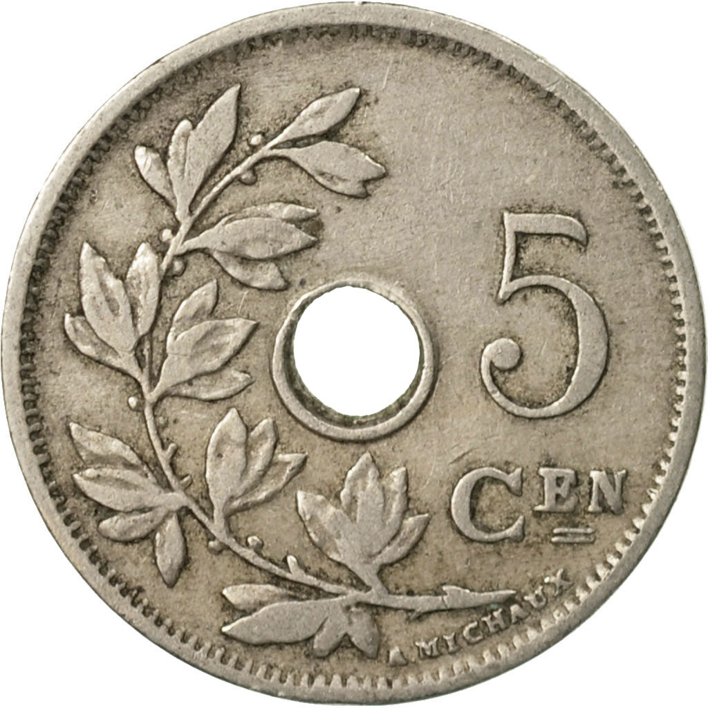 Coin, Belgium, 5 Centimes, 1902, EF(40-45), Copper-nickel, KM:47