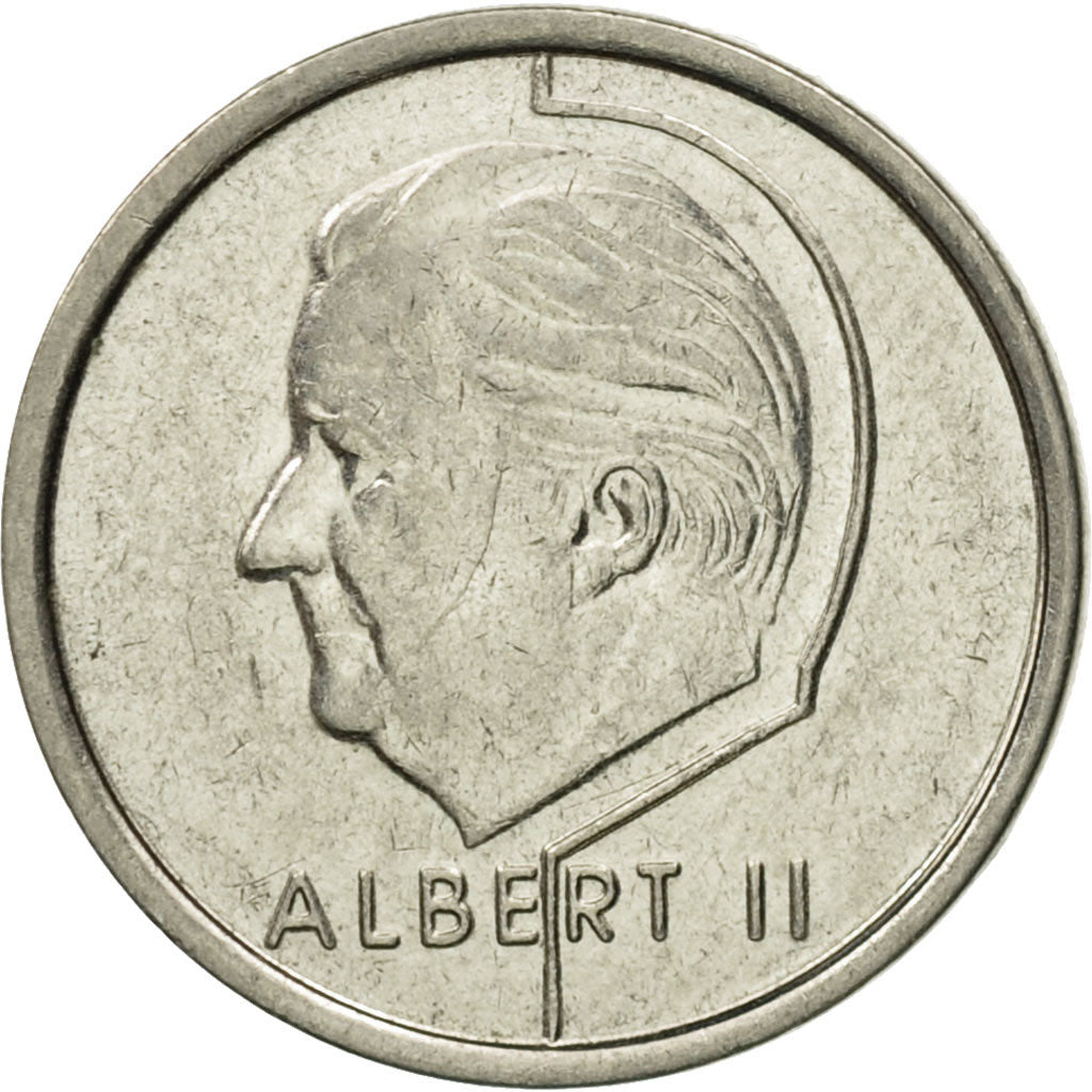 Moneta, Belgio, Albert II, Franc, 1993, Brussels, BB+, Ferro placcato nichel