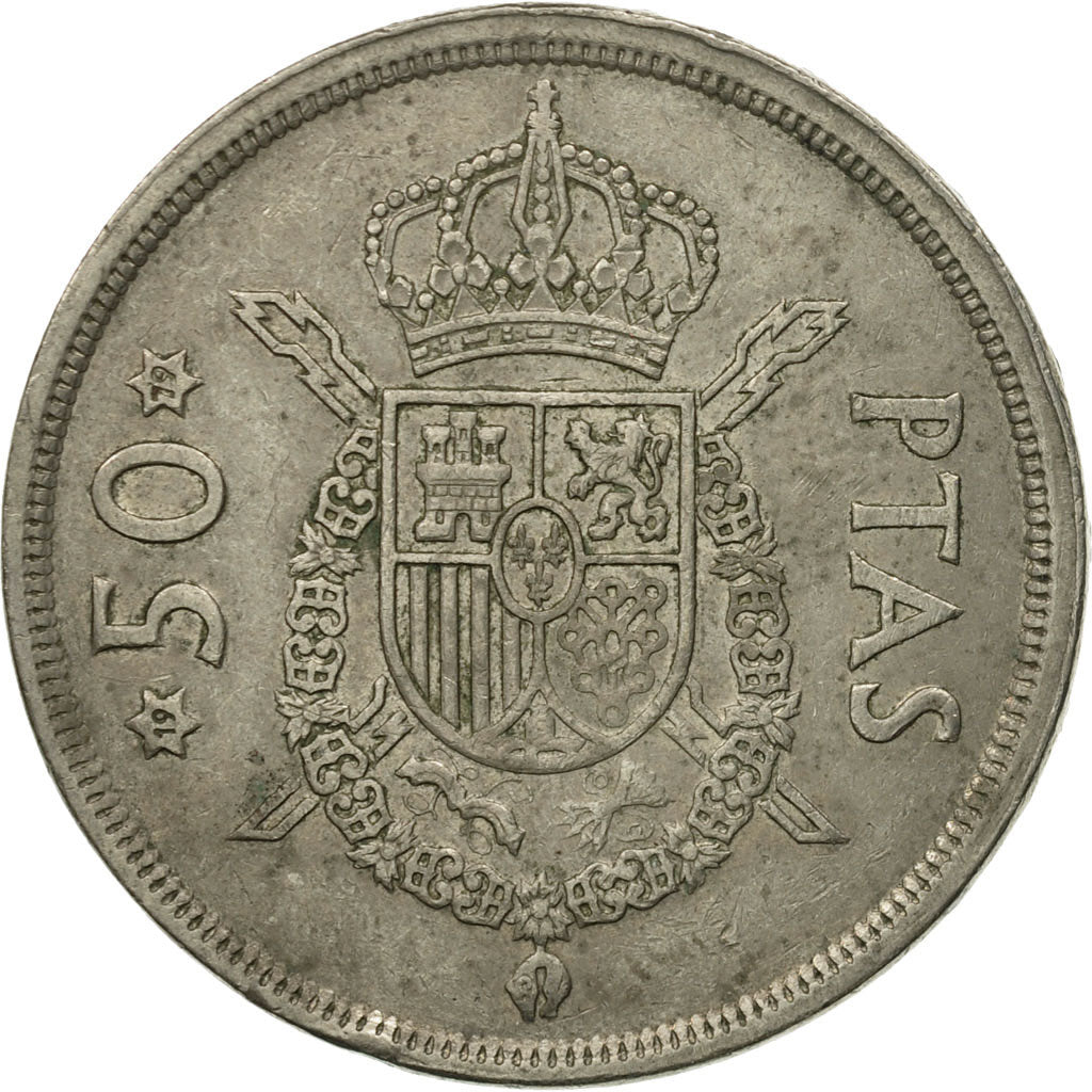 Moneda, España, Juan Carlos I, 50 Pesetas, 1979, BC+, Cobre - níquel, KM:809