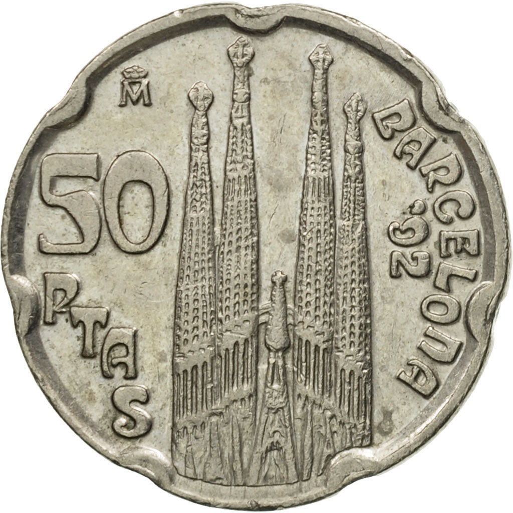 Moneda, España, Juan Carlos I, 50 Pesetas, 1992, Madrid, MBC, Cobre - níquel
