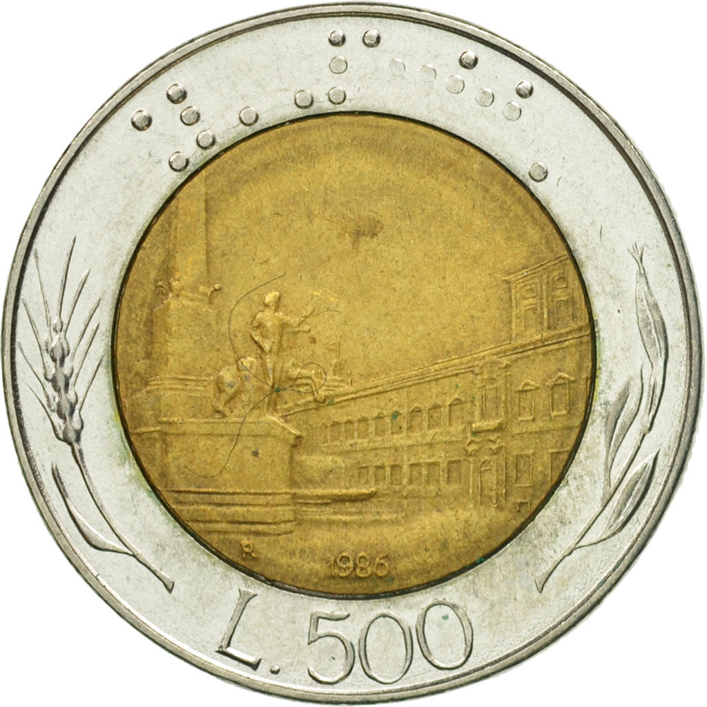 Münze, Italien, 500 Lire, 1986, Rome, SS, Bi-Metallic, KM:111