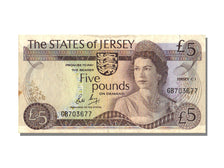 Jersey, 5 Pounds, KM:12b, BB+