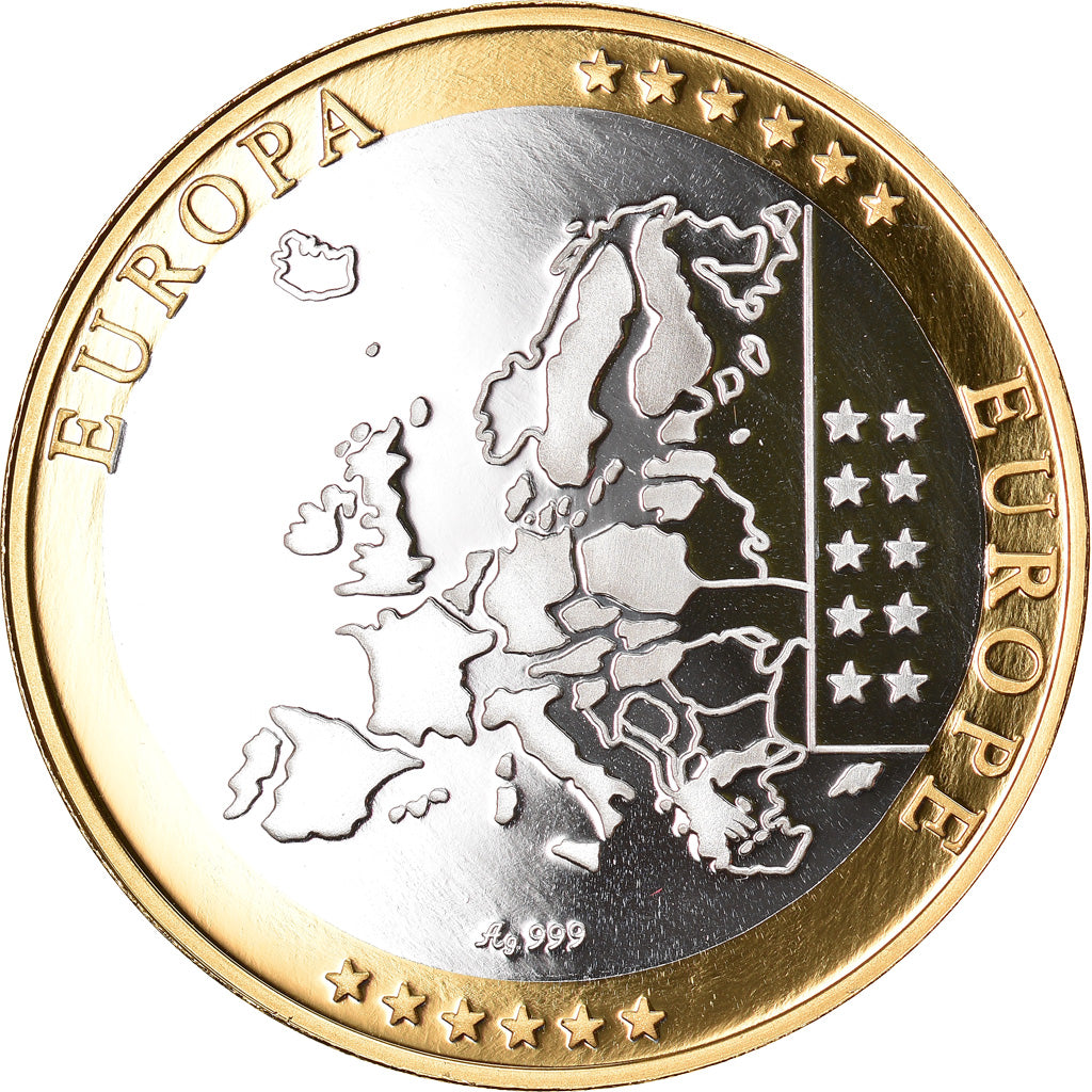 Spanje, Medaille, Euro, Europa, FDC, Zilver