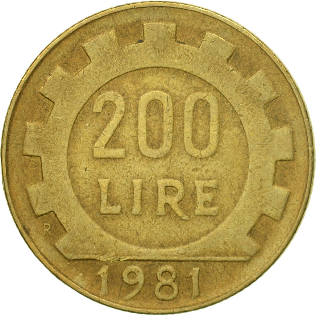 Monnaie, Italie, 200 Lire, 1981, Rome, TB, Aluminum-Bronze, KM:105