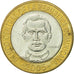 Münze, Dominican Republic, 5 Pesos, 2005, SS+, Bi-Metallic, KM:89
