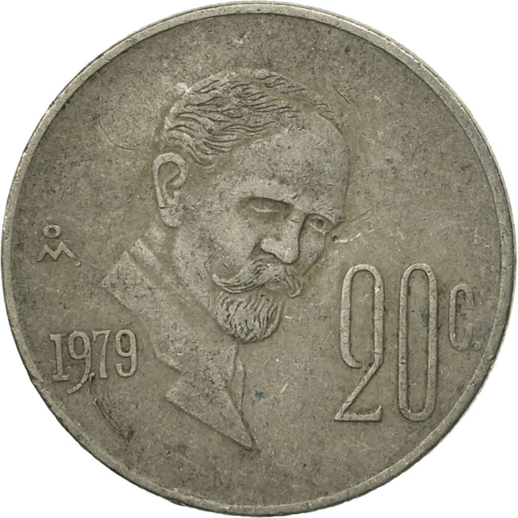 Münze, Mexiko, 20 Centavos, 1979, Mexico City, S, Copper-nickel, KM:442