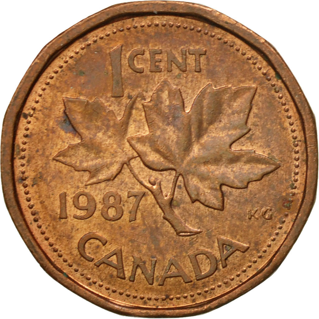 Coin, Canada, Elizabeth II, Cent, 1987, Royal Canadian Mint, Ottawa, VF(30-35)