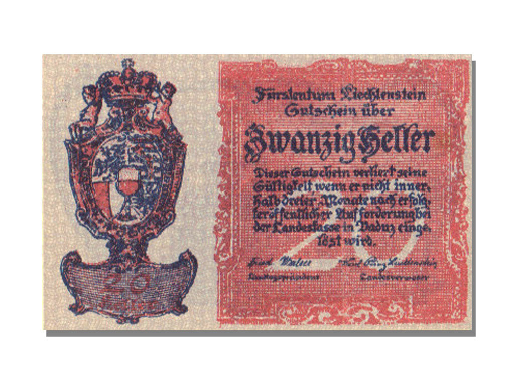Liechtenstein, 20 Heller, FDS