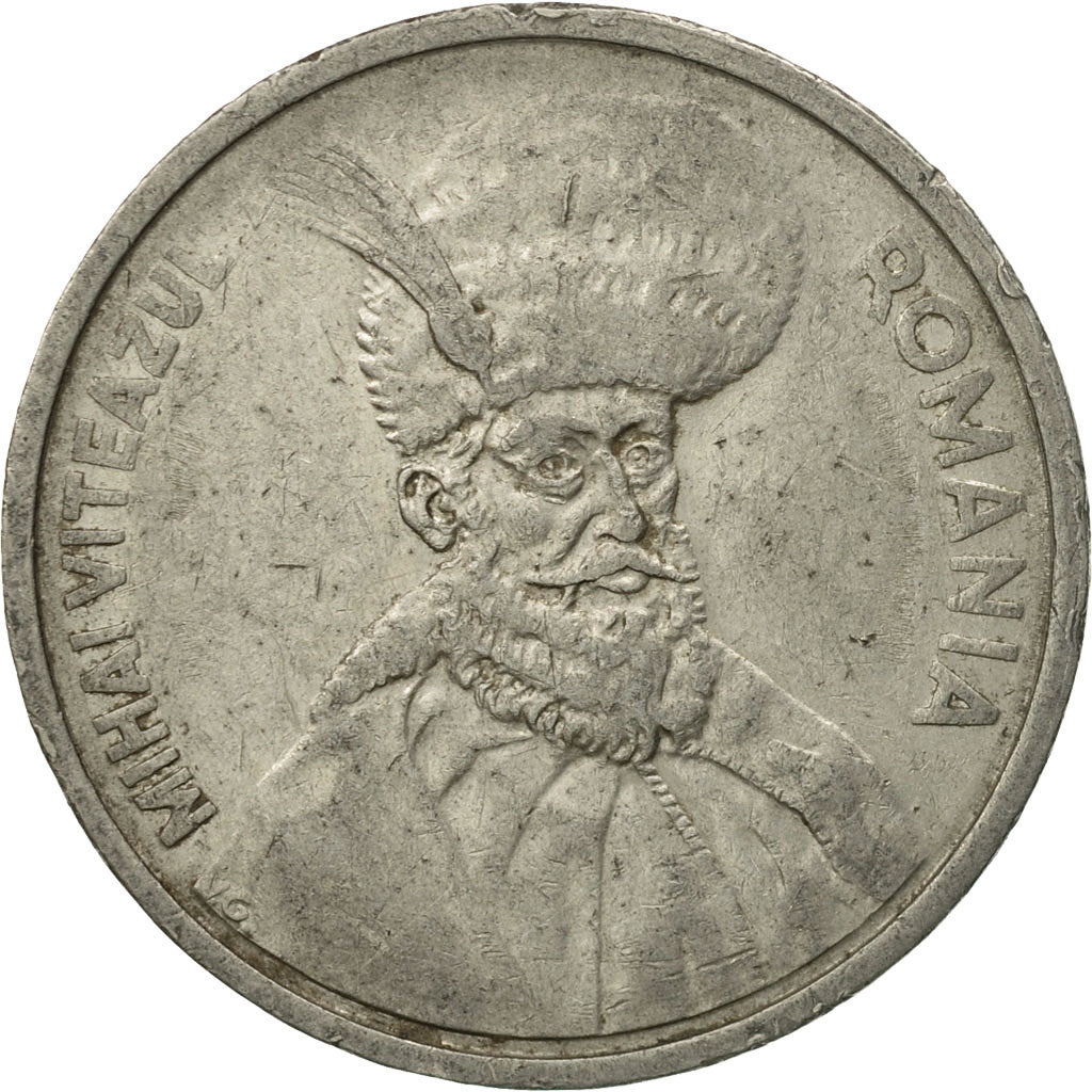 Moneta, Rumunia, 100 Lei, 1991, F(12-15), Nickel platerowany stalą, KM:111