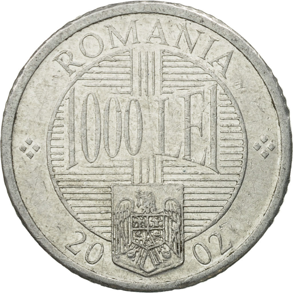 Monnaie, Roumanie, 1000 Lei, 2002, TTB, Aluminium, KM:153