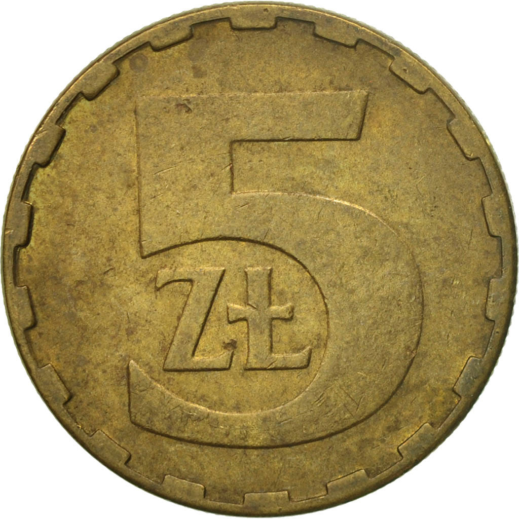 Monnaie, Pologne, 5 Zlotych, 1985, Warsaw, TTB, Laiton, KM:81.1