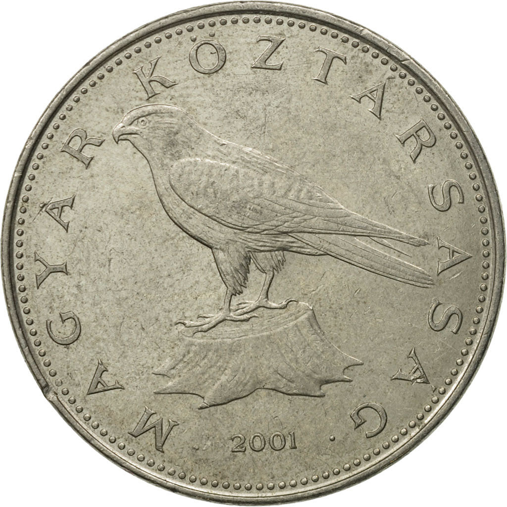 Moneda, Hungría, 50 Forint, 2001, Budapest, MBC, Cobre - níquel, KM:697