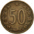Moneta, Cecoslovacchia, 50 Haleru, 1964, BB, Bronzo, KM:55.1