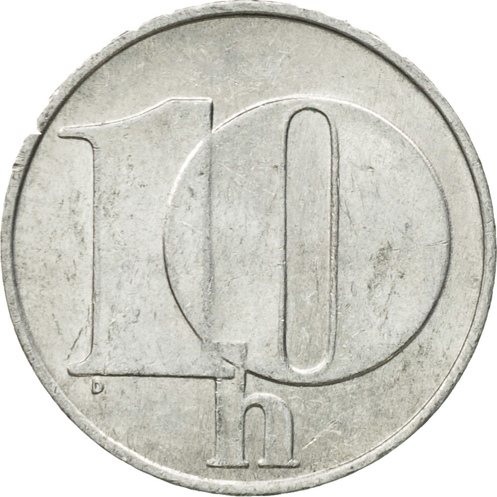 Munten, Tsjecho-Slowakije, 10 Haleru, 1992, ZF+, Aluminium, KM:146