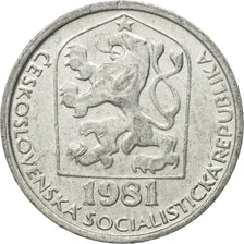 Coin, Czechoslovakia, 10 Haleru, 1981, AU(50-53), Aluminum, KM:80