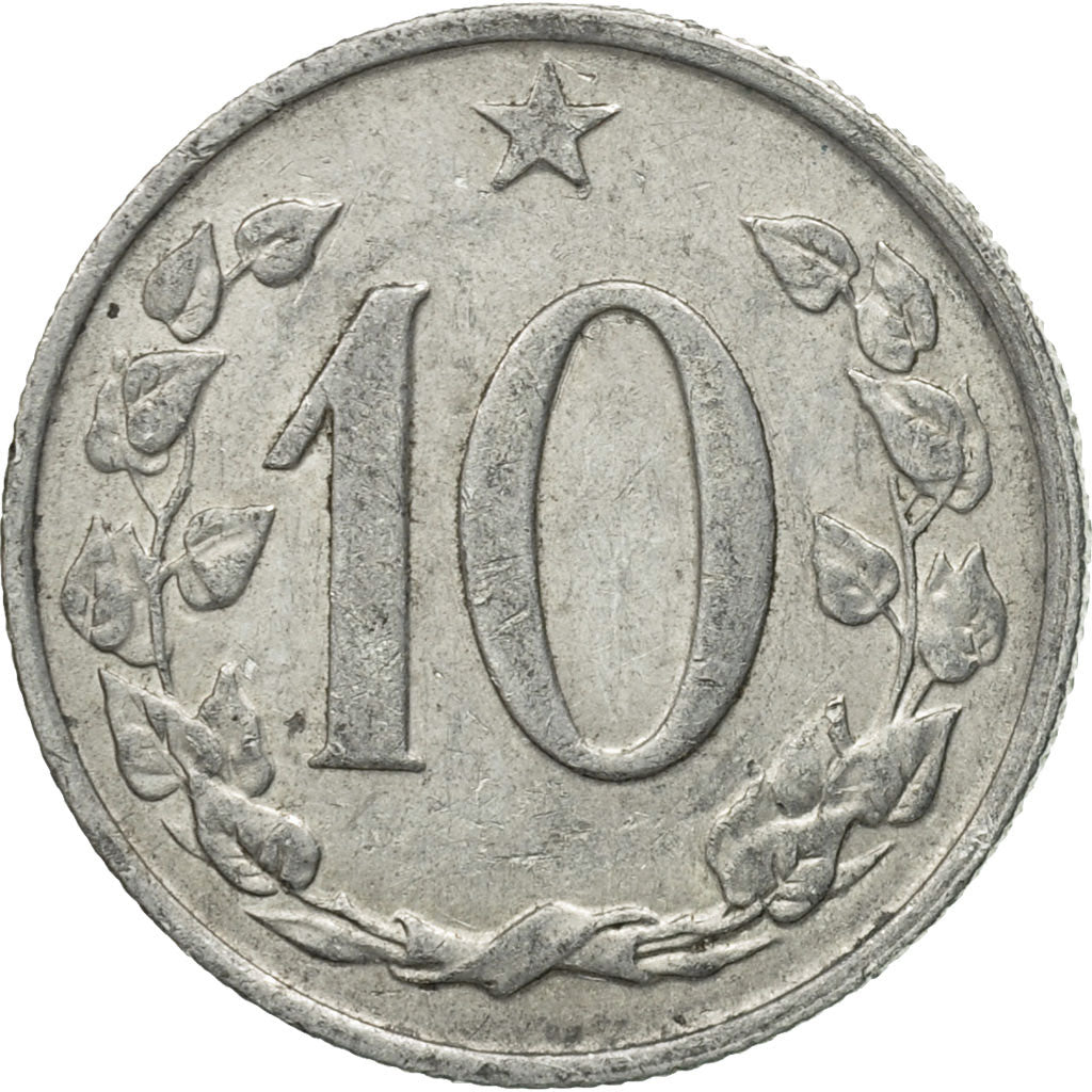 Munten, Tsjecho-Slowakije, 10 Haleru, 1962, FR, Aluminium, KM:49.1
