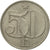 Münze, Tschechoslowakei, 50 Haleru, 1989, SS, Copper-nickel, KM:89