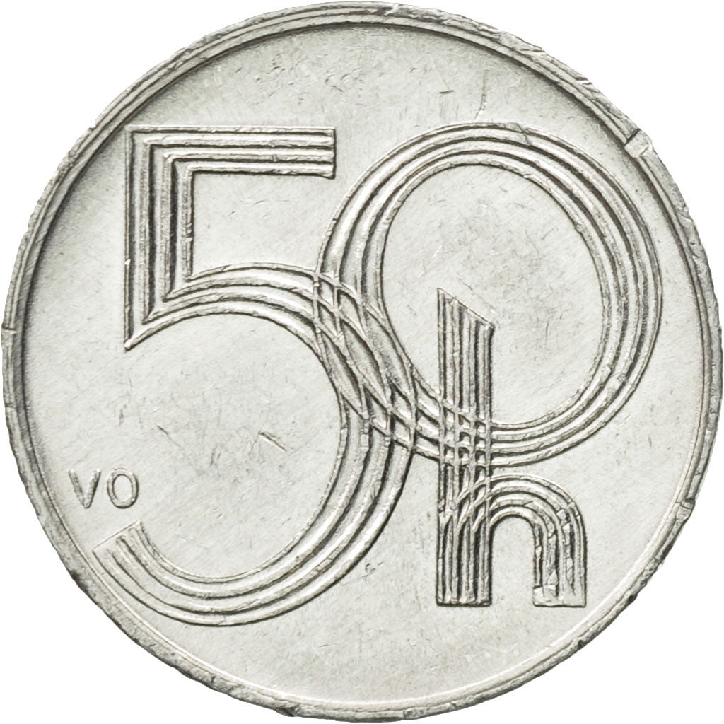Coin, Czech Republic, 50 Haleru, 2007, Jablonec nad Nisou, VF(30-35), Aluminum
