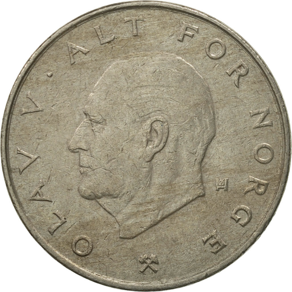 Coin, Norway, Olav V, Krone, 1988, VF(30-35), Copper-nickel, KM:419
