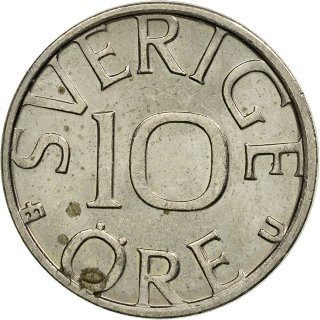 Coin, Sweden, Carl XVI Gustaf, 10 Öre, 1979, VF(20-25), Copper-nickel, KM:850