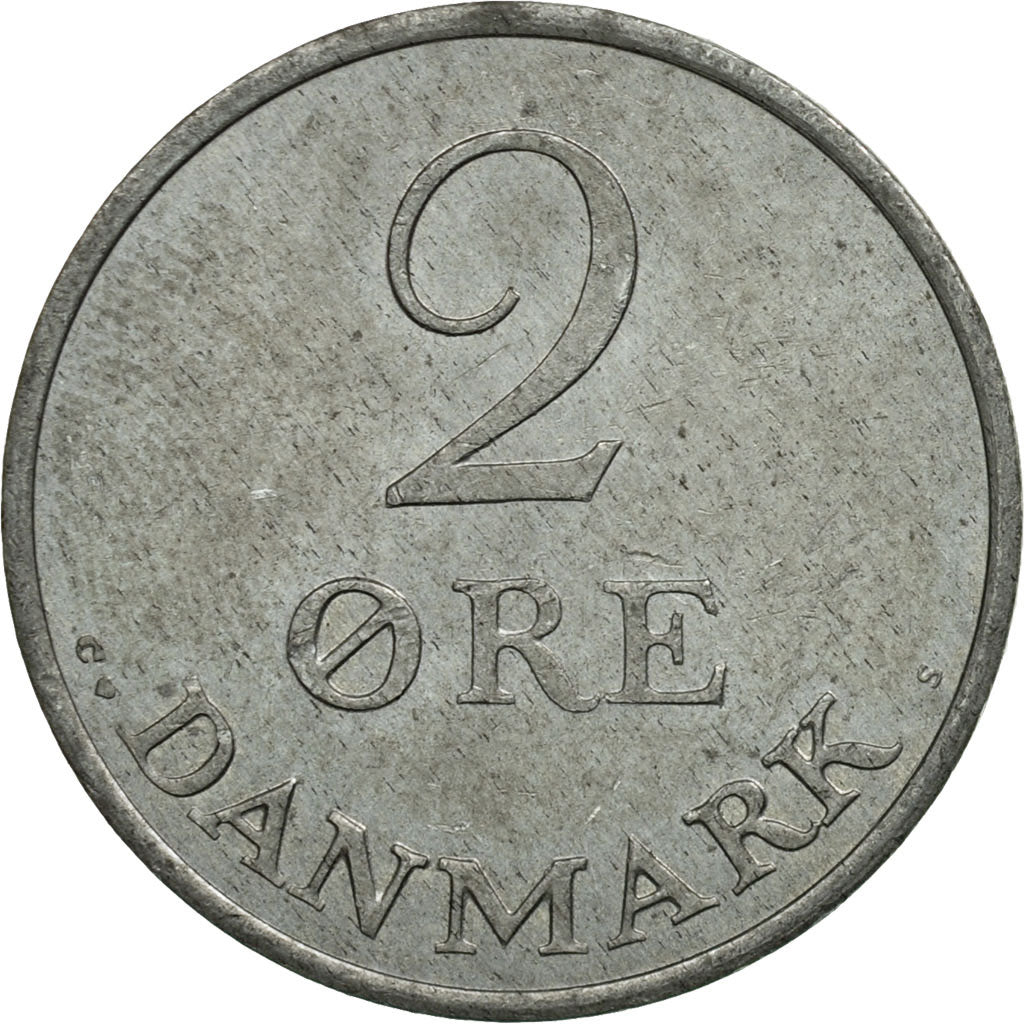 Coin, Denmark, Frederik IX, 2 Öre, 1970, Copenhagen, VF(30-35), Zinc, KM:840.2