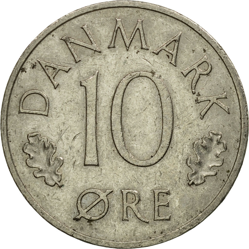 Coin, Denmark, Margrethe II, 10 Öre, 1977, Copenhagen, EF(40-45)