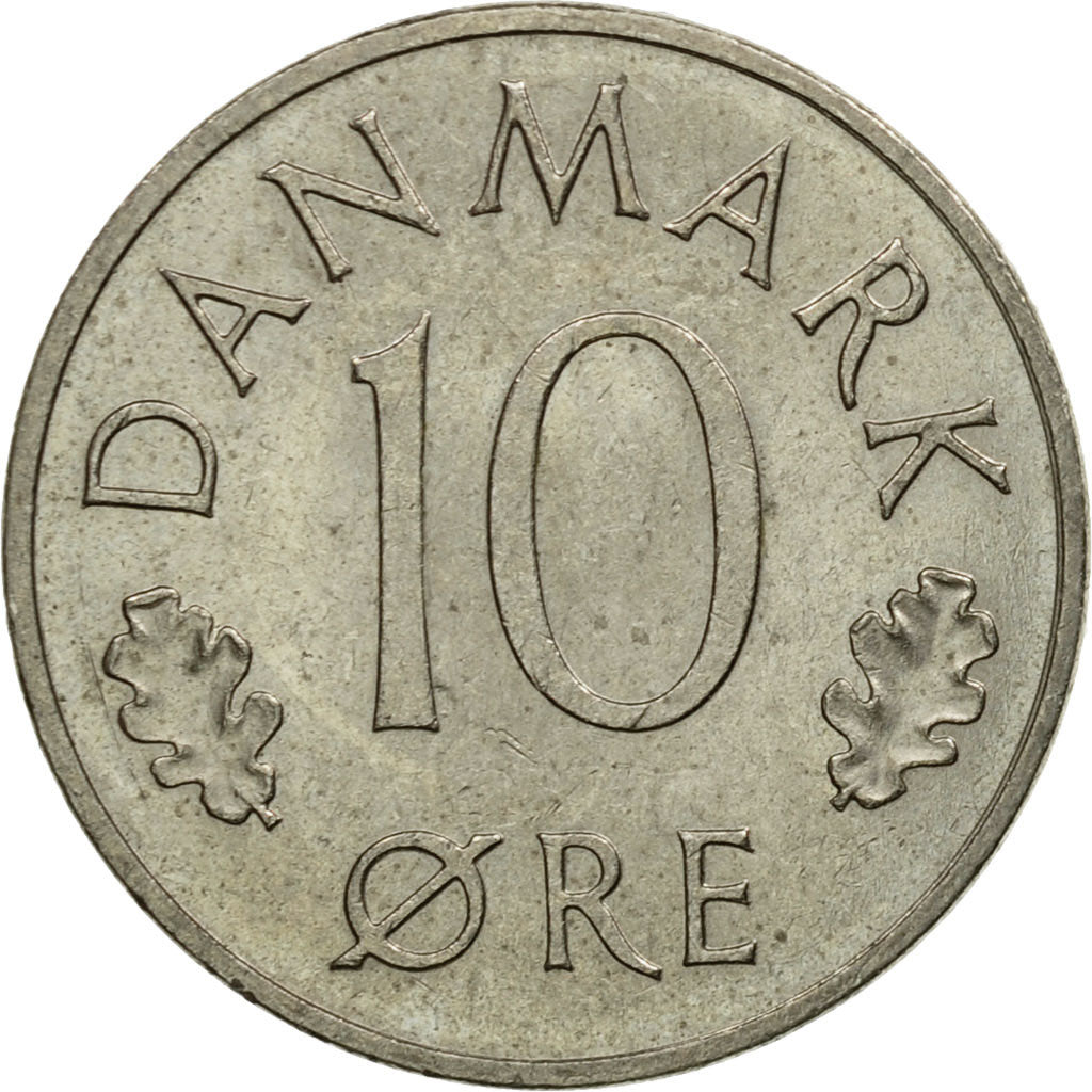 Moneta, Danimarca, Margrethe II, 10 Öre, 1976, Copenhagen, MB, Rame-nichel