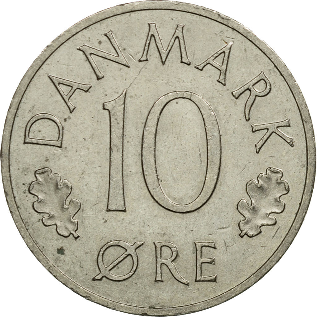 Moneta, Danimarca, Margrethe II, 10 Öre, 1979, Copenhagen, BB, Rame-nichel