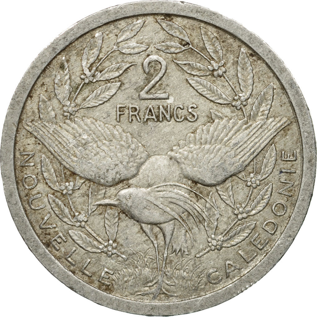 Moneta, Nuova Caledonia, 2 Francs, 1983, Paris, MB, Alluminio, KM:14