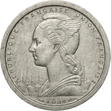 Coin, Cameroon, Franc, 1948, Paris, EF(40-45), Aluminum, KM:8