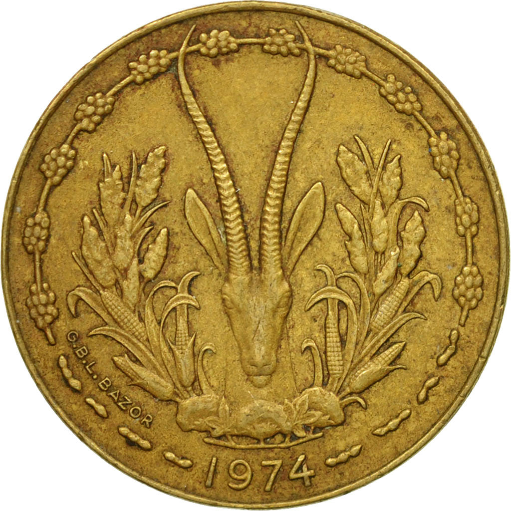 Coin, West African States, 10 Francs, 1974, Paris, EF(40-45)