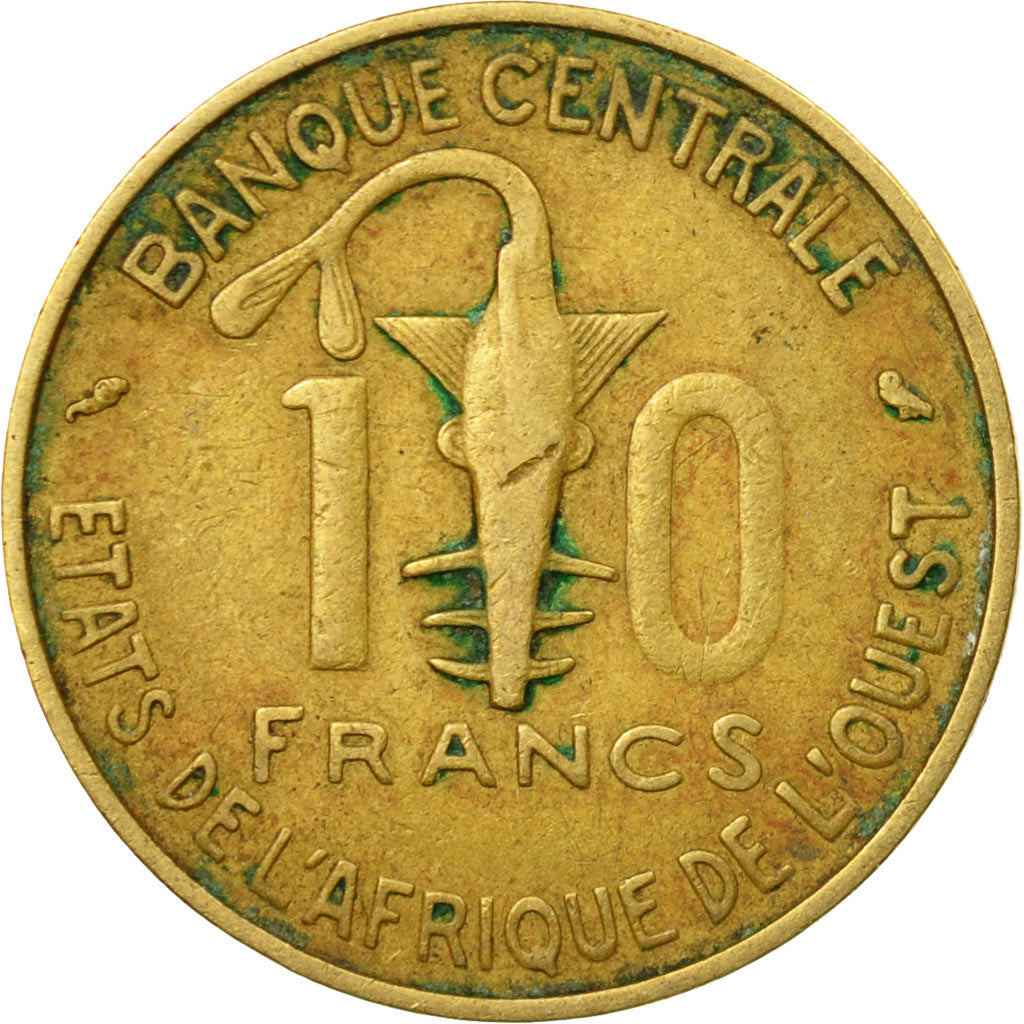 Coin, West African States, 10 Francs, 1968, Paris, VF(20-25)