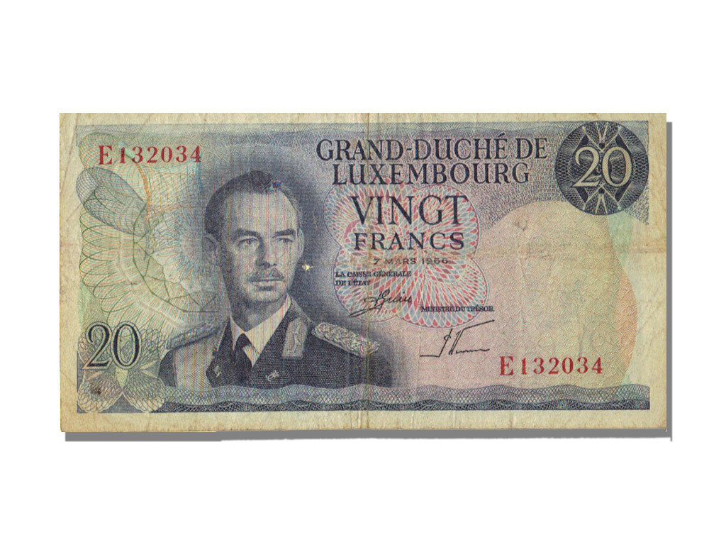 Luxembourg, 20 Francs, 1966, 1966-03-07, VF(30-35)