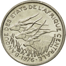 Coin, Central African States, 50 Francs, 1976, Paris, AU(55-58), Nickel, KM:11