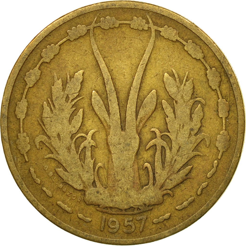Moneta, Francuska Afryka Zachodnia, 25 Francs, 1957, Paris, VG(8-10)