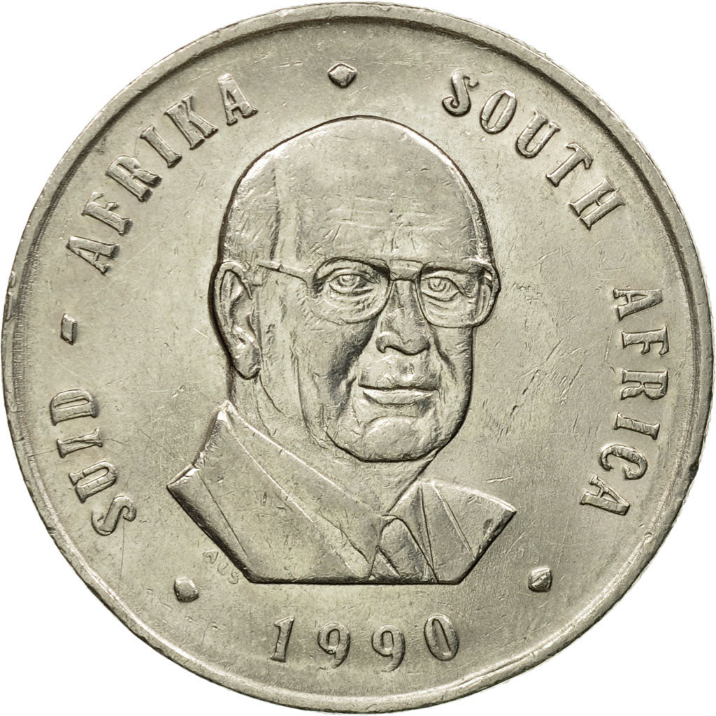Coin, South Africa, Rand, 1990, EF(40-45), Nickel, KM:141